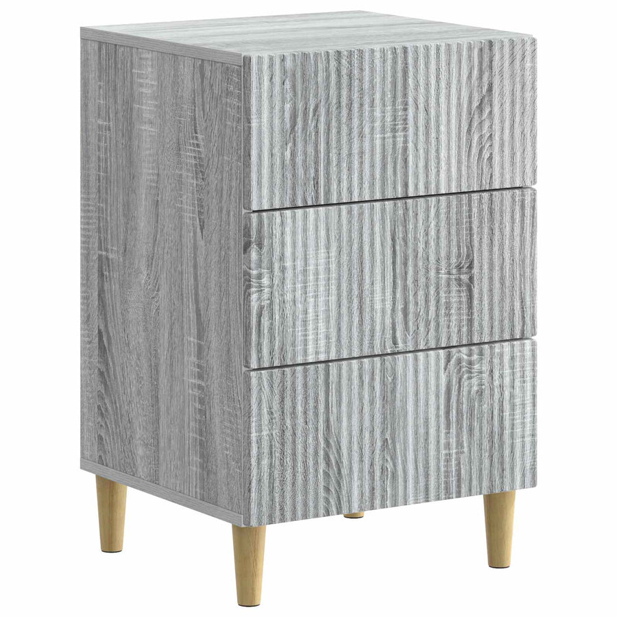 Nachtkastje Grijs sonoma 43 x 41 x 66,5 cm Bewerkt hout