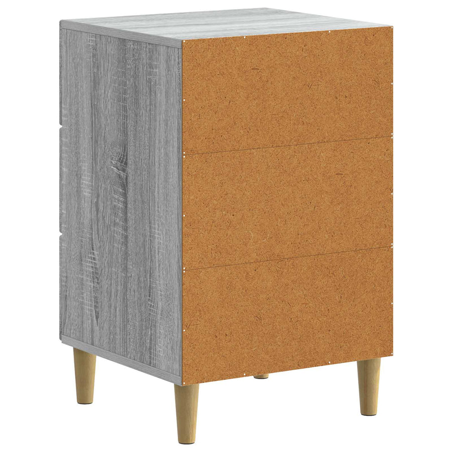 Nachtkastje Grijs sonoma 43 x 41 x 66,5 cm Bewerkt hout