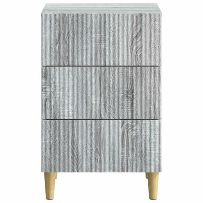 Nachtkastje Grijs sonoma 43 x 41 x 66,5 cm Bewerkt hout