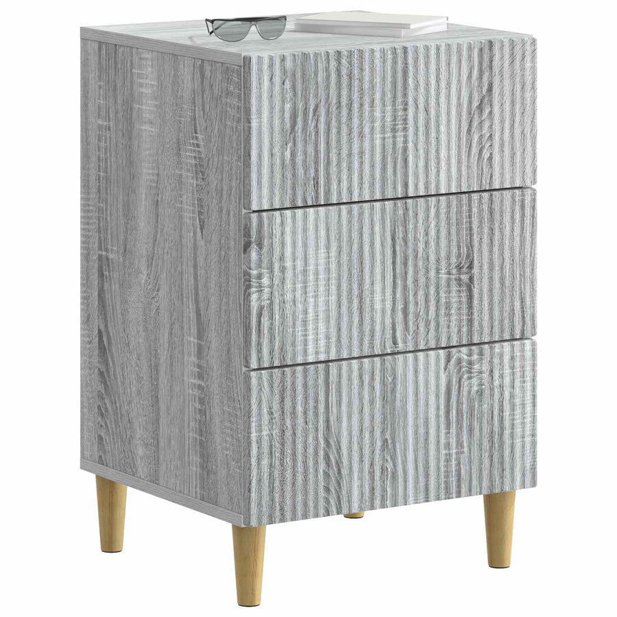 Nachtkastje Grijs sonoma 43 x 41 x 66,5 cm Bewerkt hout