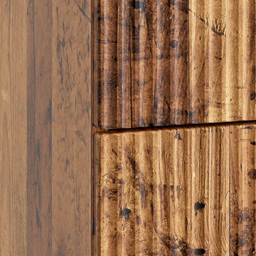 Nachtkastje met lade Oud hout 43 x 41 x 66,5 cm Bewerkt hout