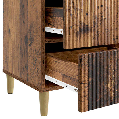 Nachtkastje met lade Oud hout 43 x 41 x 66,5 cm Bewerkt hout