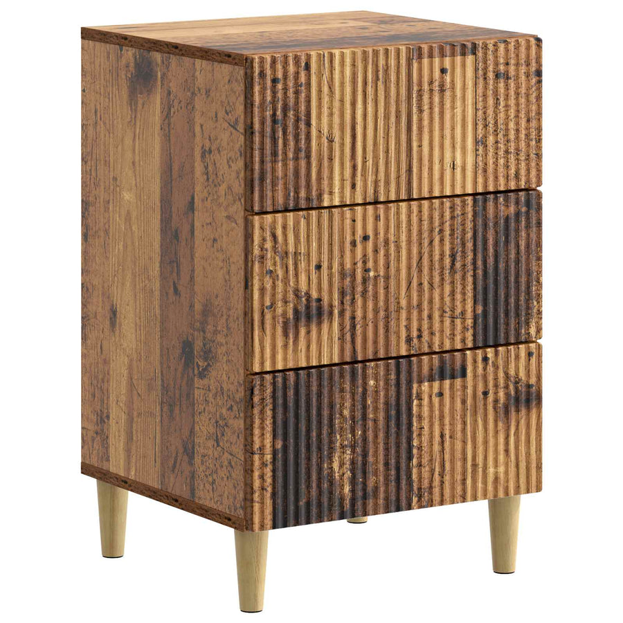 Nachtkastje met lade Oud hout 43 x 41 x 66,5 cm Bewerkt hout