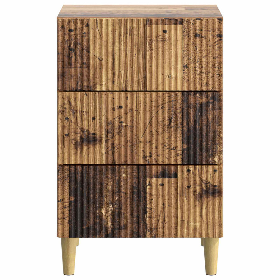 Nachtkastje met lade Oud hout 43 x 41 x 66,5 cm Bewerkt hout