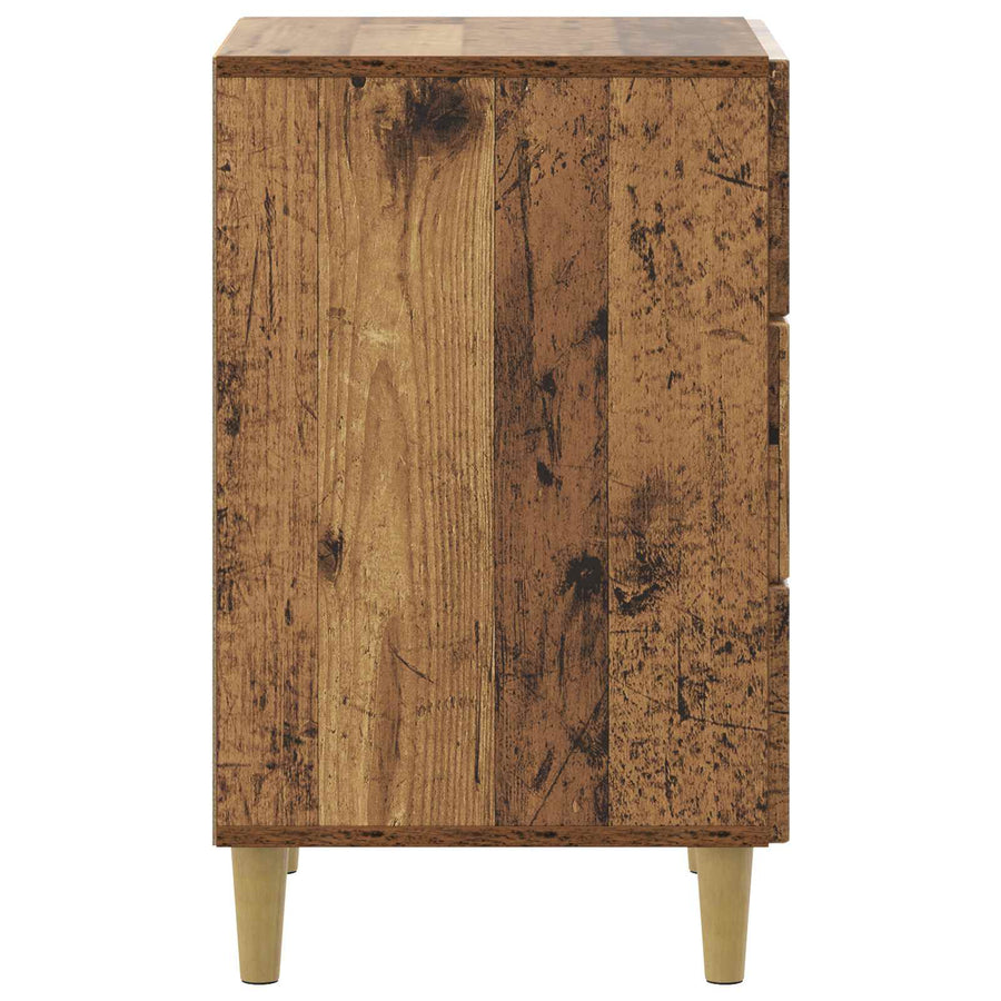Nachtkastje met lade Oud hout 43 x 41 x 66,5 cm Bewerkt hout