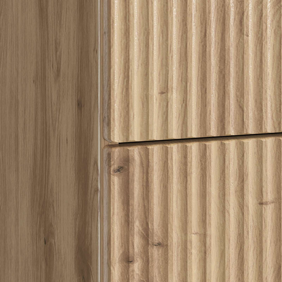 Nachtkastje Artisanaal eiken 43 x 41 x 66,5 cm Bewerkt hout