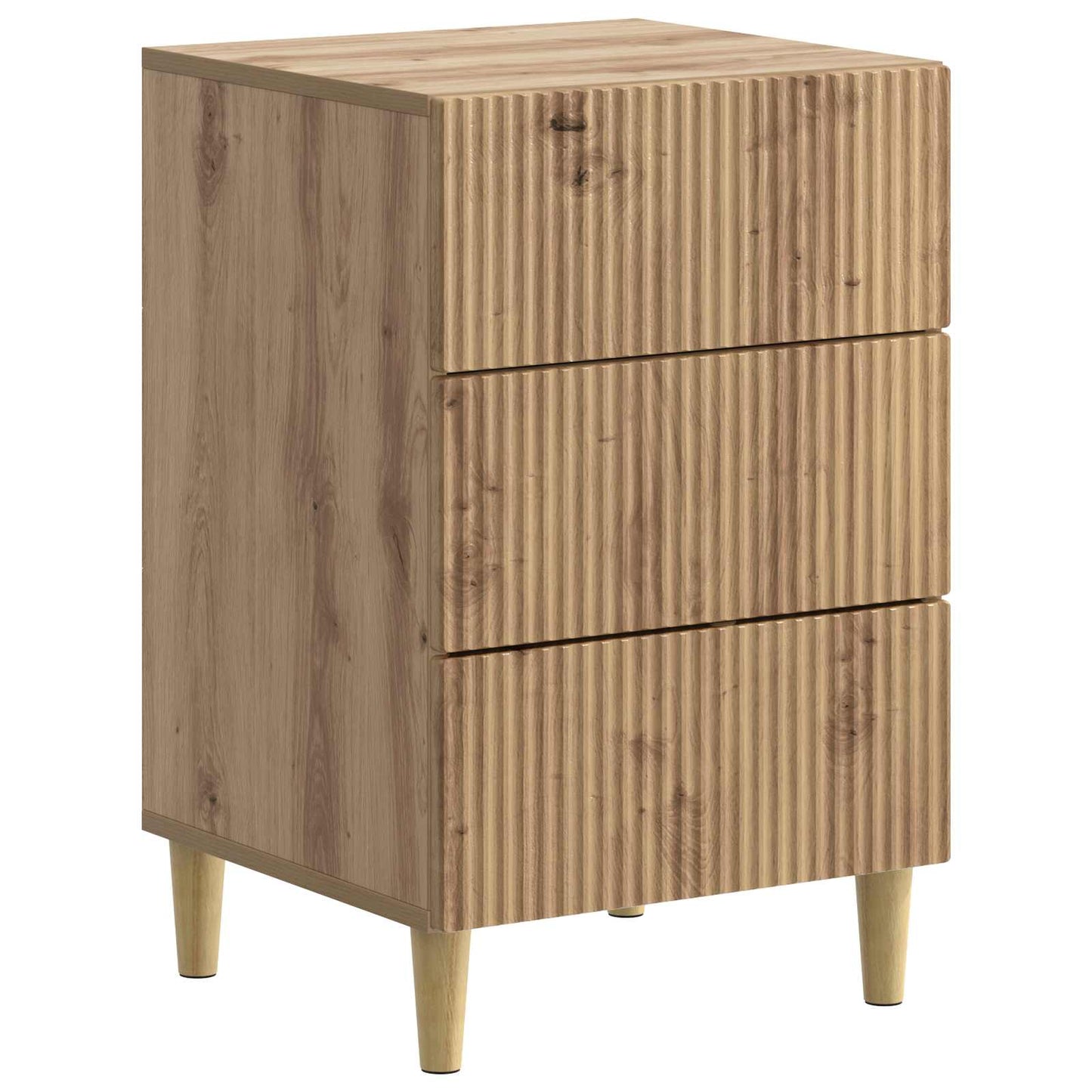 Nachtkastje Artisanaal eiken 43 x 41 x 66,5 cm Bewerkt hout