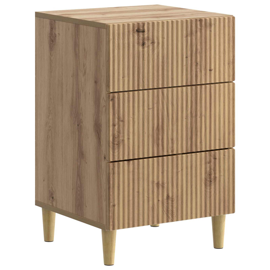 Nachtkastje Artisanaal eiken 43 x 41 x 66,5 cm Bewerkt hout