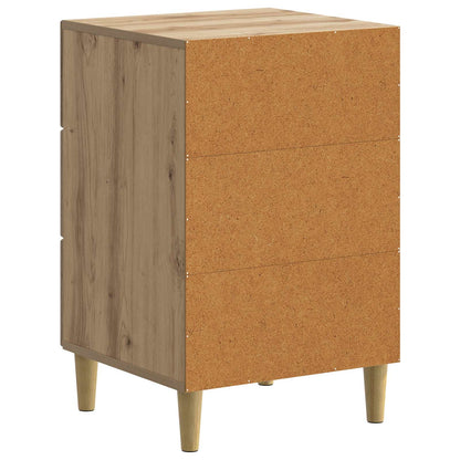 Nachtkastje Artisanaal eiken 43 x 41 x 66,5 cm Bewerkt hout
