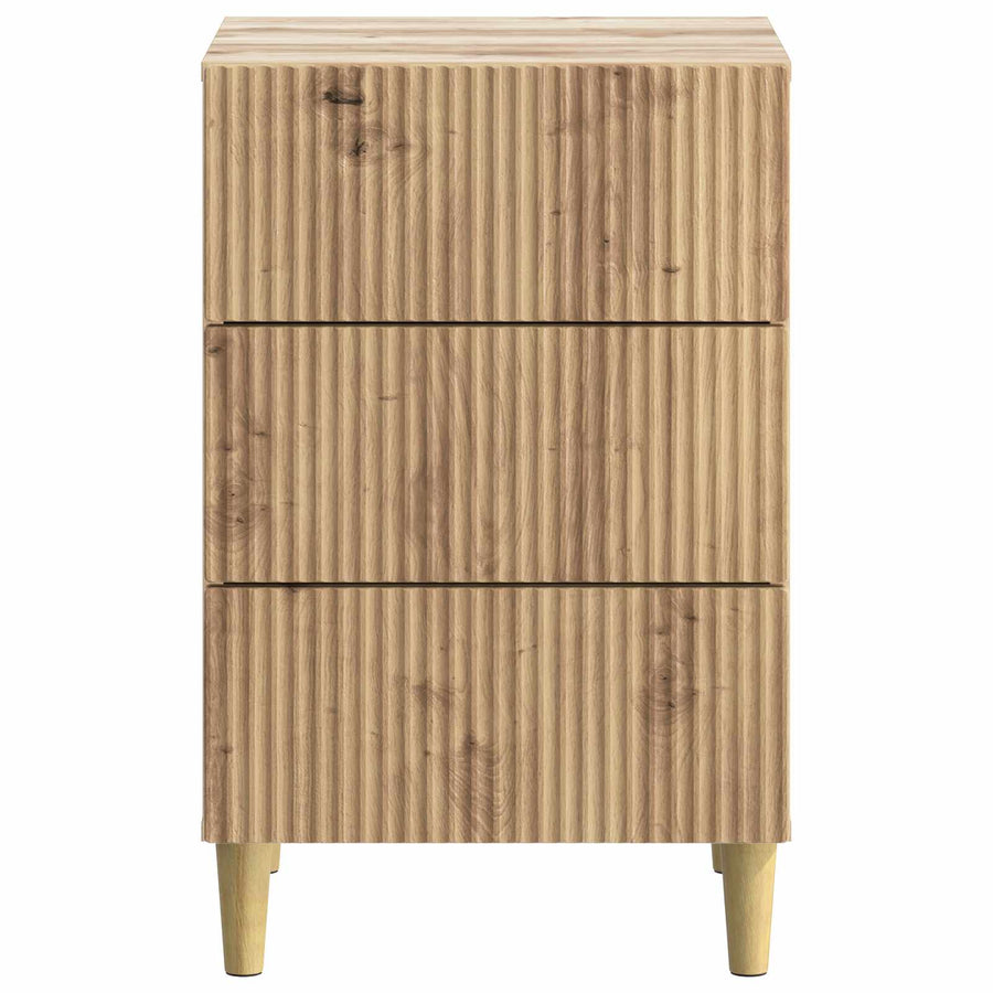 Nachtkastje Artisanaal eiken 43 x 41 x 66,5 cm Bewerkt hout