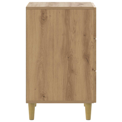 Nachtkastje Artisanaal eiken 43 x 41 x 66,5 cm Bewerkt hout