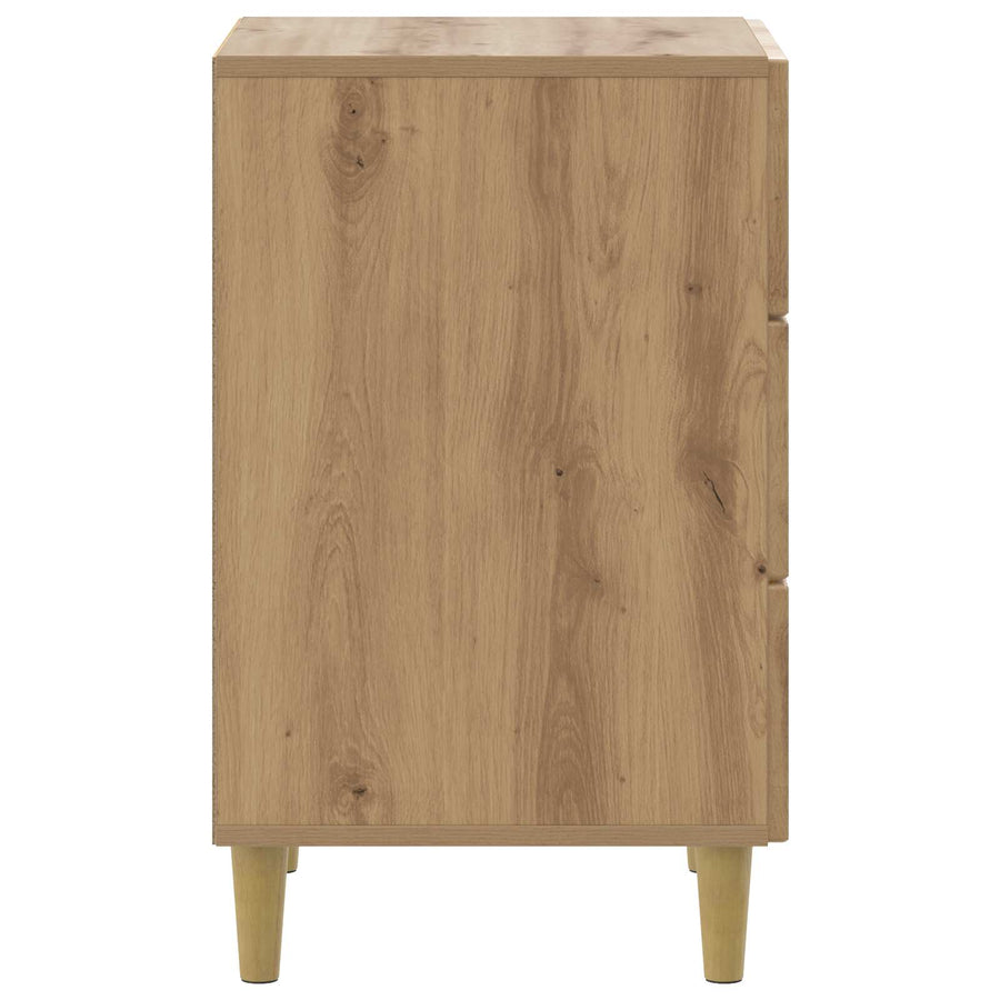 Nachtkastje Artisanaal eiken 43 x 41 x 66,5 cm Bewerkt hout