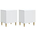 Nightstand 2 pcs White 43 x 34.5 x 50 cm Engineered wood