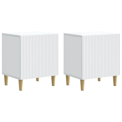 Nachtkastje 2 pcs Wit 43 x 34,5 x 50 cm Bewerkt hout