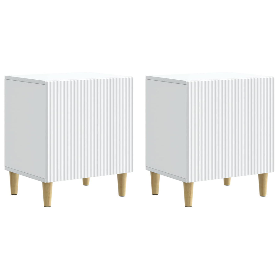 Nachtkastje 2 pcs Wit 43 x 34,5 x 50 cm Bewerkt hout