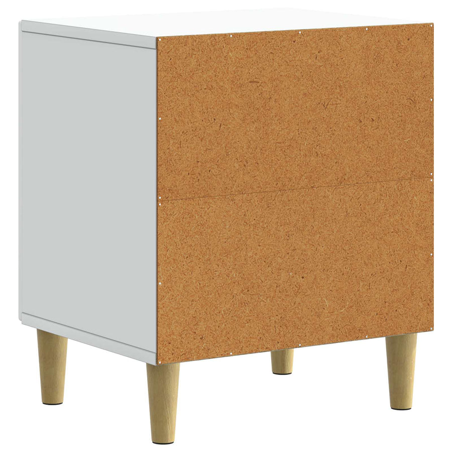 Nachtkastje 2 pcs Wit 43 x 34,5 x 50 cm Bewerkt hout
