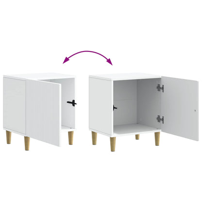 Nachtkastje 2 pcs Wit 43 x 34,5 x 50 cm Bewerkt hout