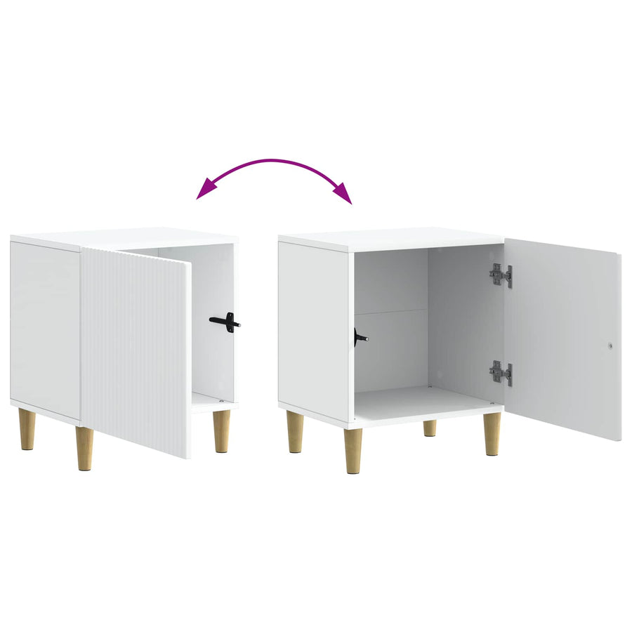 Nachtkastje 2 pcs Wit 43 x 34,5 x 50 cm Bewerkt hout