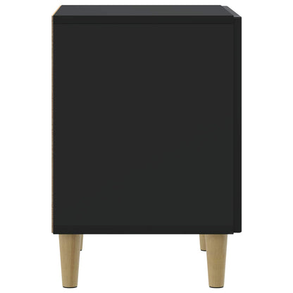 Nachtkastje 2 pcs Zwart 43 x 34,5 x 50 cm Bewerkt hout