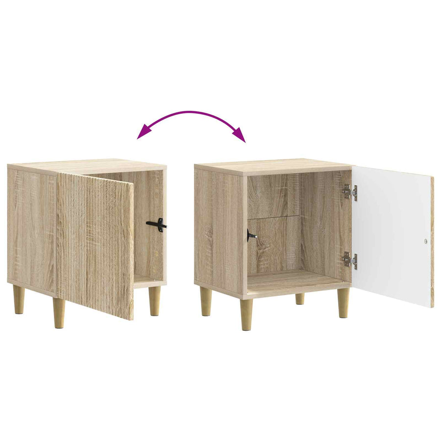 Nachtkastje Sonoma Eiken 43 x 34,5 x 50 cm Bewerkt hout