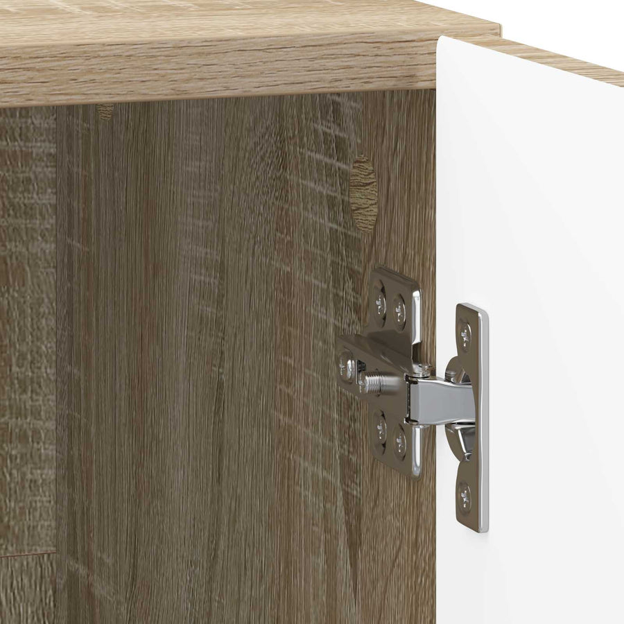 Nachtkastje 2 pcs Sonoma Eiken 43 x 34,5 x 50 cm Bewerkt hout