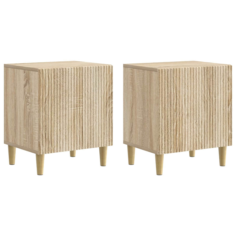 Nachtkastje 2 pcs Sonoma Eiken 43 x 34,5 x 50 cm Bewerkt hout