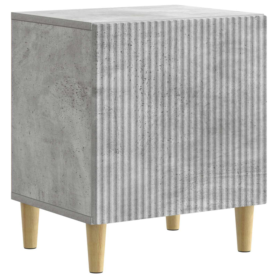 Nachtkastje Betongrijs 43 x 34,5 x 50 cm Bewerkt hout