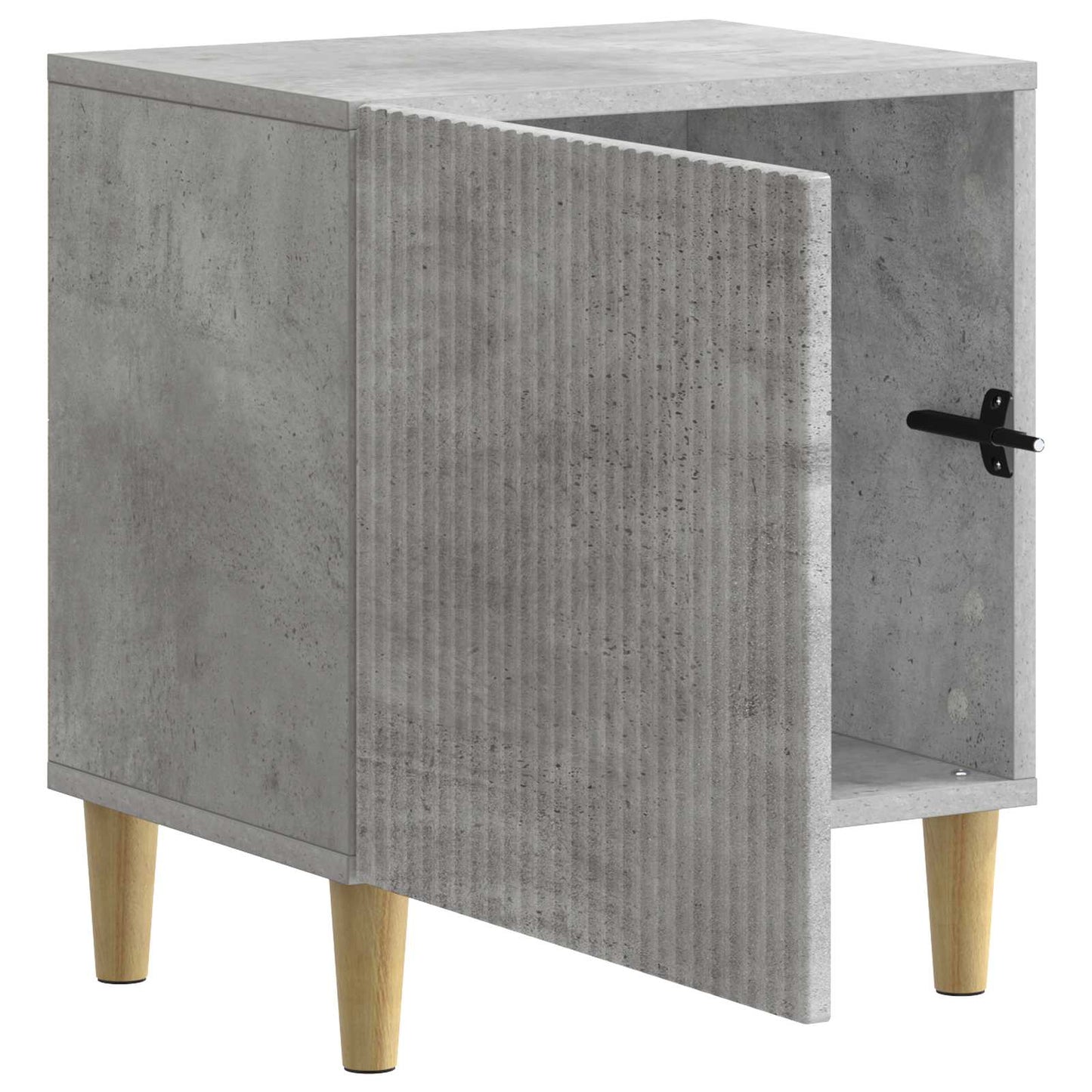 Nachtkastje Betongrijs 43 x 34,5 x 50 cm Bewerkt hout