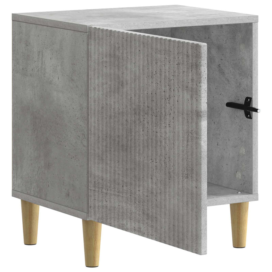 Nachtkastje Betongrijs 43 x 34,5 x 50 cm Bewerkt hout