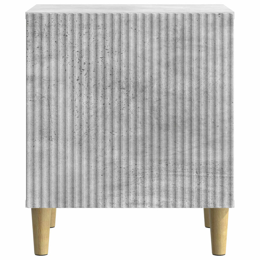 Nachtkastje Betongrijs 43 x 34,5 x 50 cm Bewerkt hout