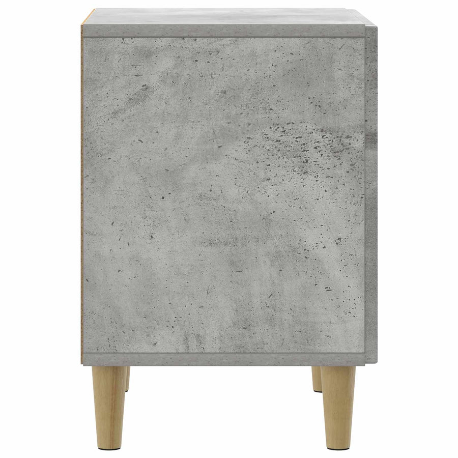 Nachtkastje Betongrijs 43 x 34,5 x 50 cm Bewerkt hout