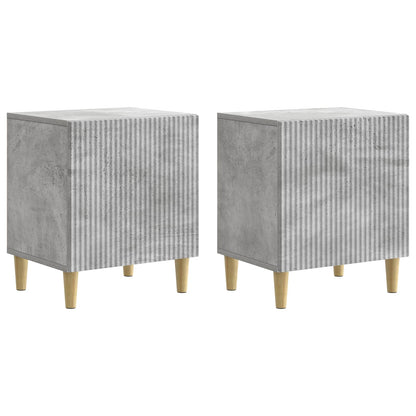 Nachtkastje 2 pcs Betongrijs 43 x 34,5 x 50 cm Bewerkt hout