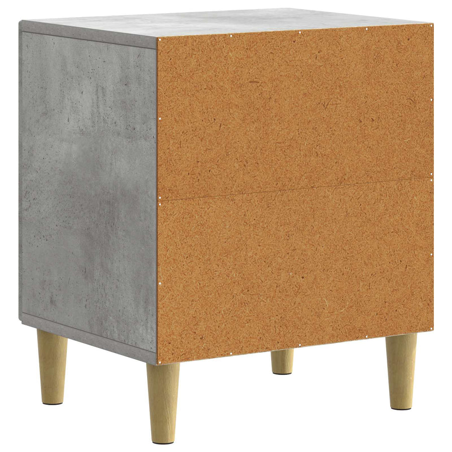 Nachtkastje 2 pcs Betongrijs 43 x 34,5 x 50 cm Bewerkt hout