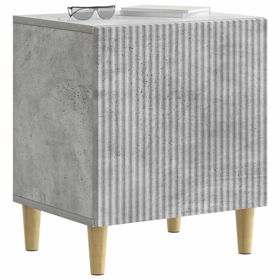 Nachtkastje 2 pcs Betongrijs 43 x 34,5 x 50 cm Bewerkt hout