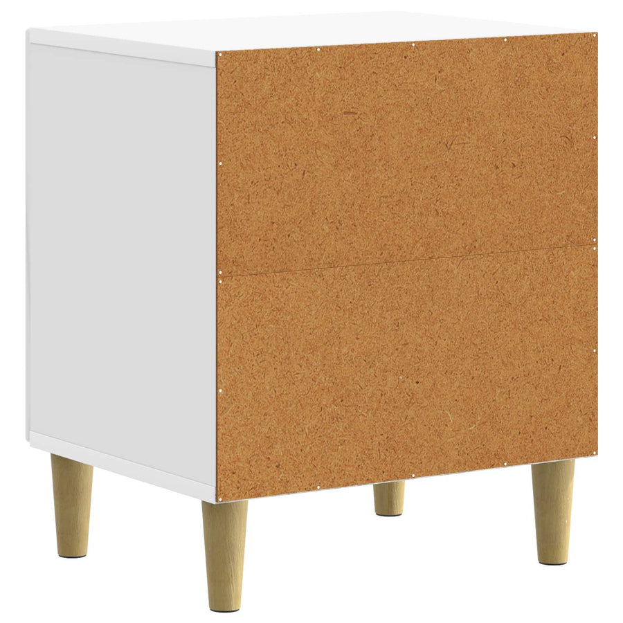 Nachtkastje Hoogglans Wit 43 x 34,5 x 50 cm Bewerkt hout