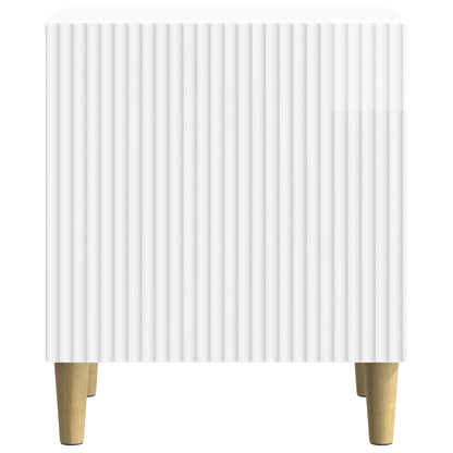 Nachtkastje Hoogglans Wit 43 x 34,5 x 50 cm Bewerkt hout