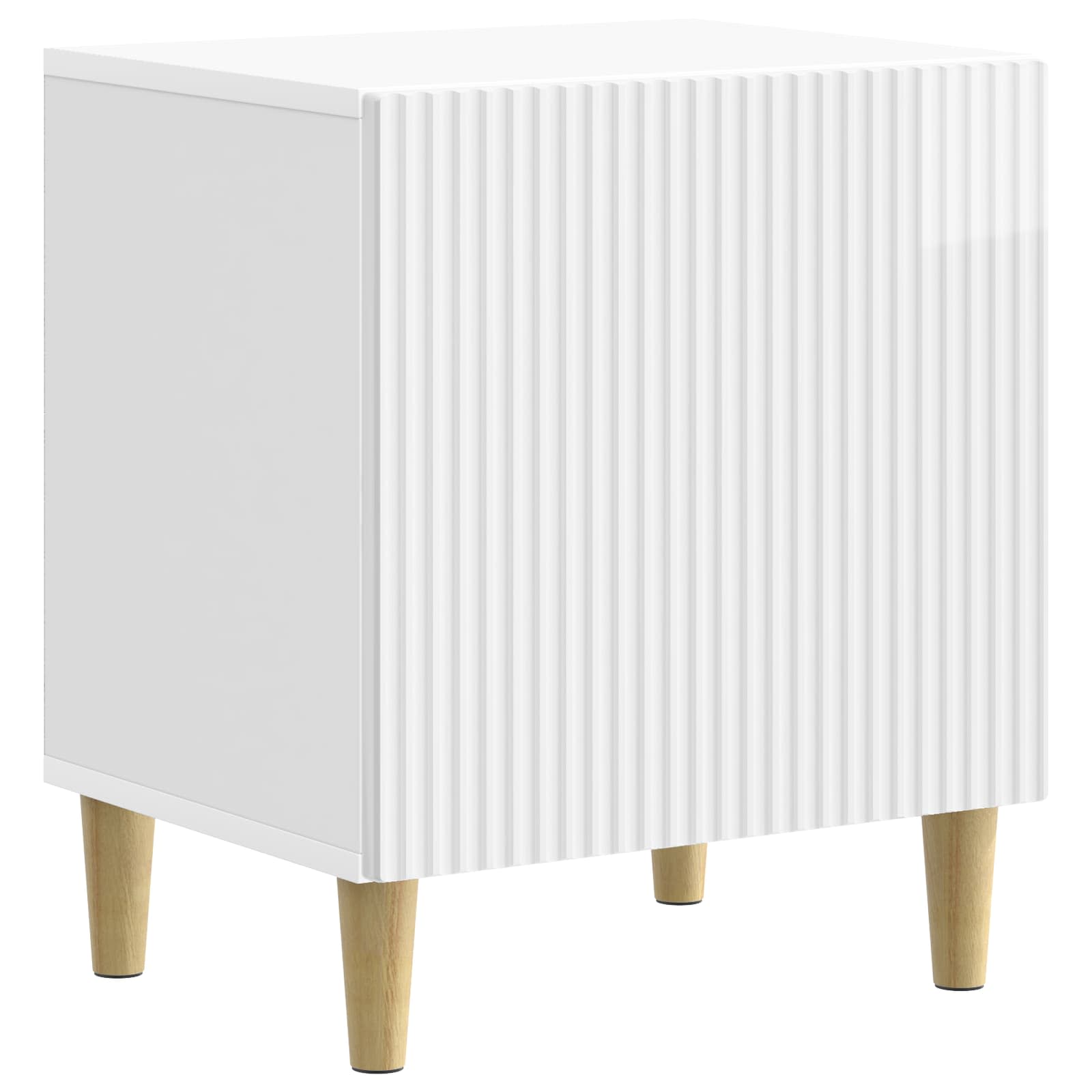 Nachtkastje 2 pcs Hoogglans Wit 43 x 34,5 x 50 cm Bewerkt hout