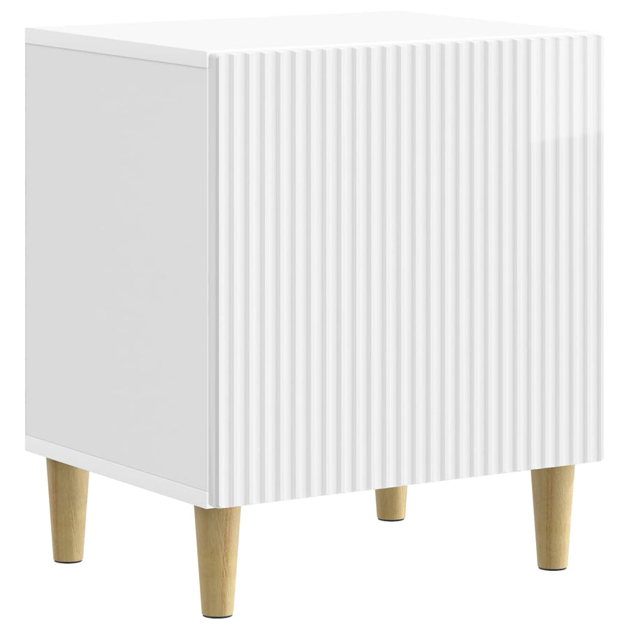 Nachtkastje 2 pcs Hoogglans Wit 43 x 34,5 x 50 cm Bewerkt hout