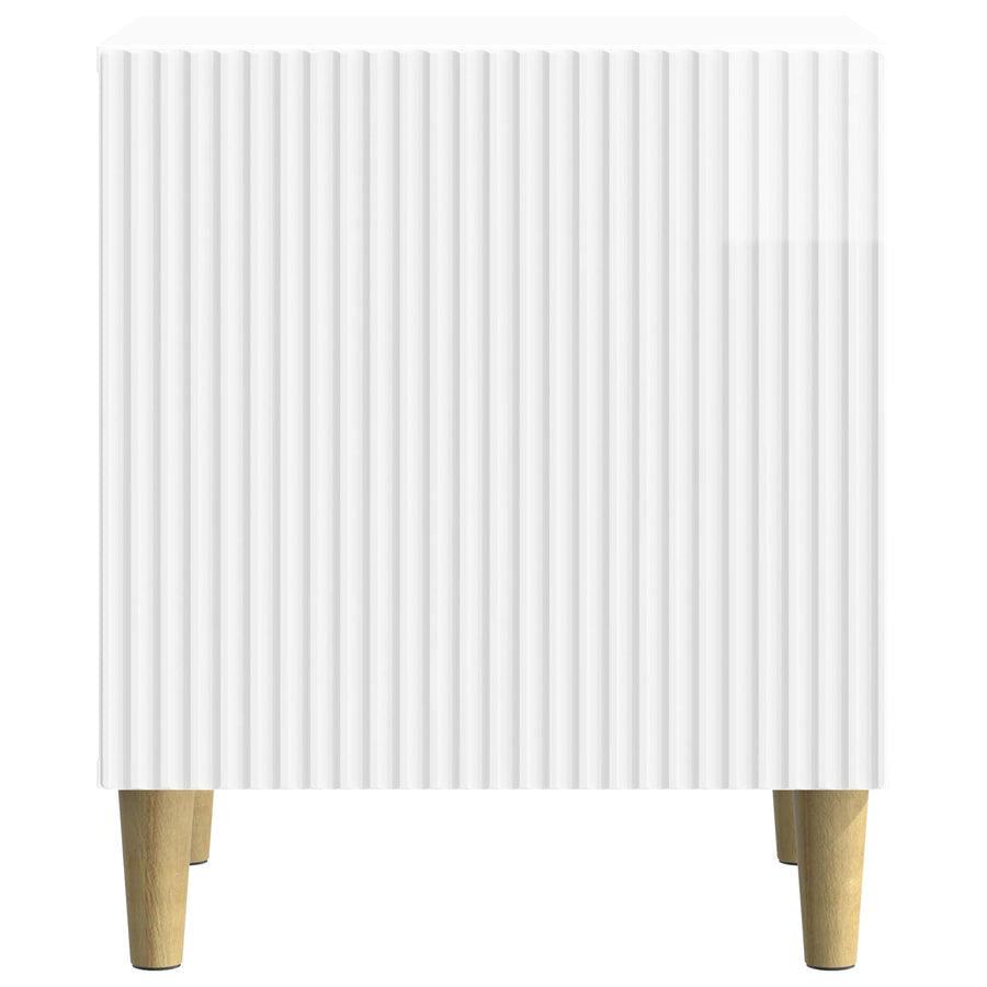 Nachtkastje 2 pcs Hoogglans Wit 43 x 34,5 x 50 cm Bewerkt hout