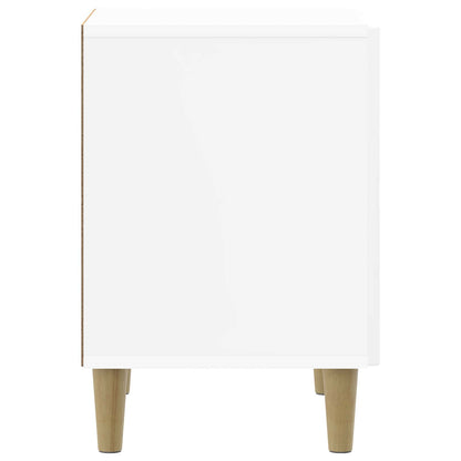 Nachtkastje 2 pcs Hoogglans Wit 43 x 34,5 x 50 cm Bewerkt hout