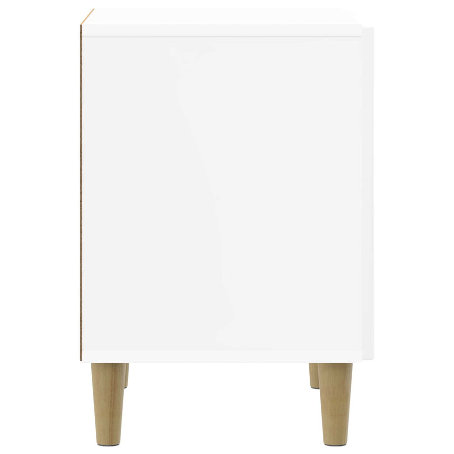 Nachtkastje 2 pcs Hoogglans Wit 43 x 34,5 x 50 cm Bewerkt hout