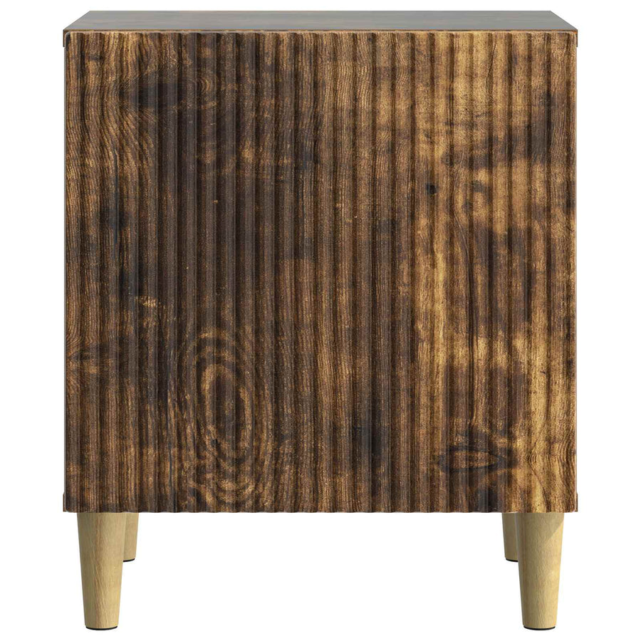 Nachtkastje Gerookt eiken 43 x 34,5 x 50 cm Bewerkt hout