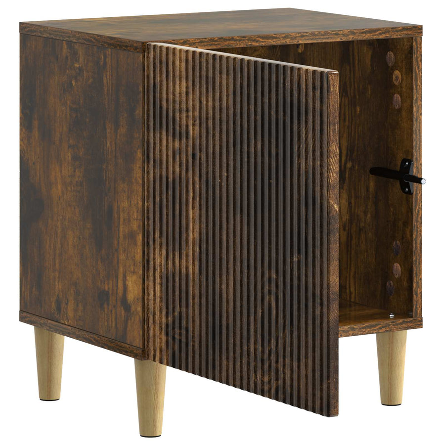 Nachtkastje 2 pcs Gerookt eiken 43 x 34,5 x 50 cm Bewerkt hout