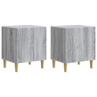 Nachtkastje 2 stuks Grijs sonoma 43x34,5x50 cm