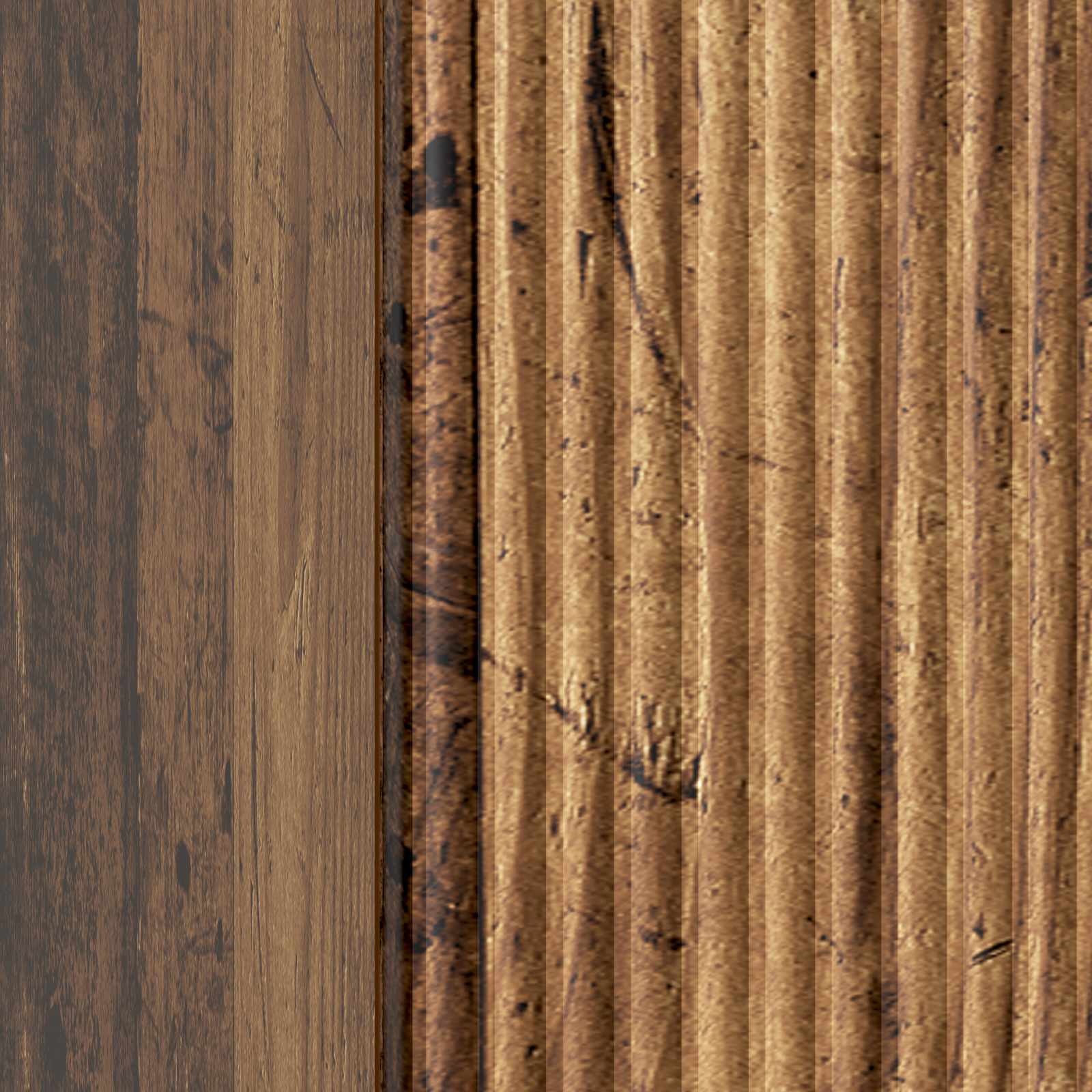 Nachtkastje Oud hout 43 x 34,5 x 50 cm Bewerkt hout