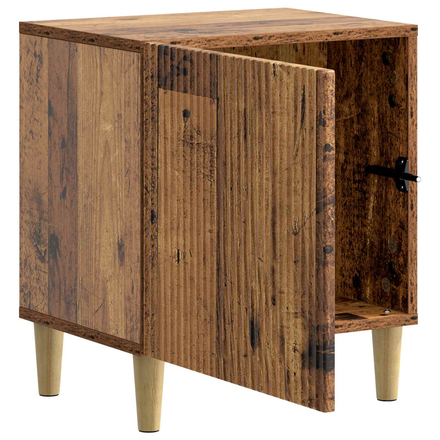 Nachtkastje Oud hout 43 x 34,5 x 50 cm Bewerkt hout