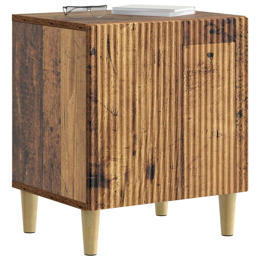 Nachtkastje Oud hout 43 x 34,5 x 50 cm Bewerkt hout