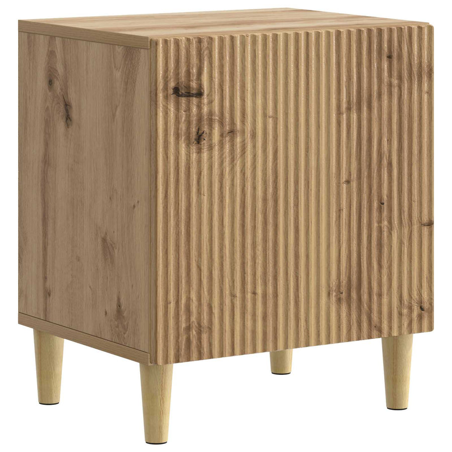 Nachtkastje Artisanaal eiken 43 x 34,5 x 50 cm Bewerkt hout