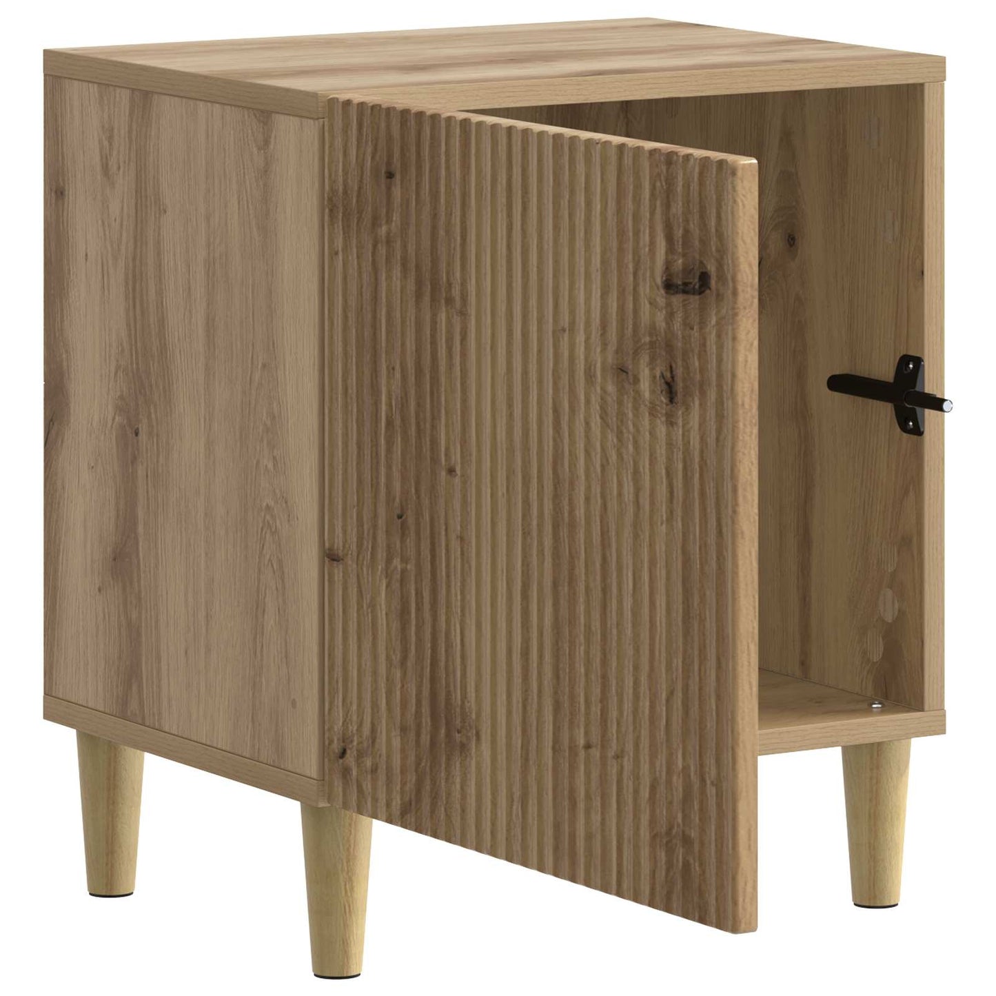 Nachtkastje Artisanaal eiken 43 x 34,5 x 50 cm Bewerkt hout