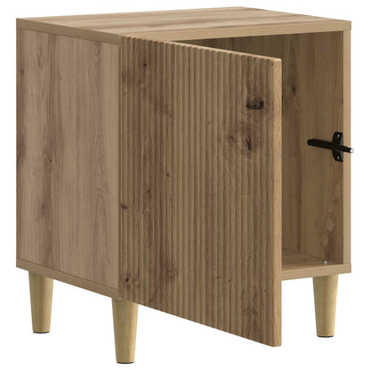 Nachtkastje Artisanaal eiken 43 x 34,5 x 50 cm Bewerkt hout